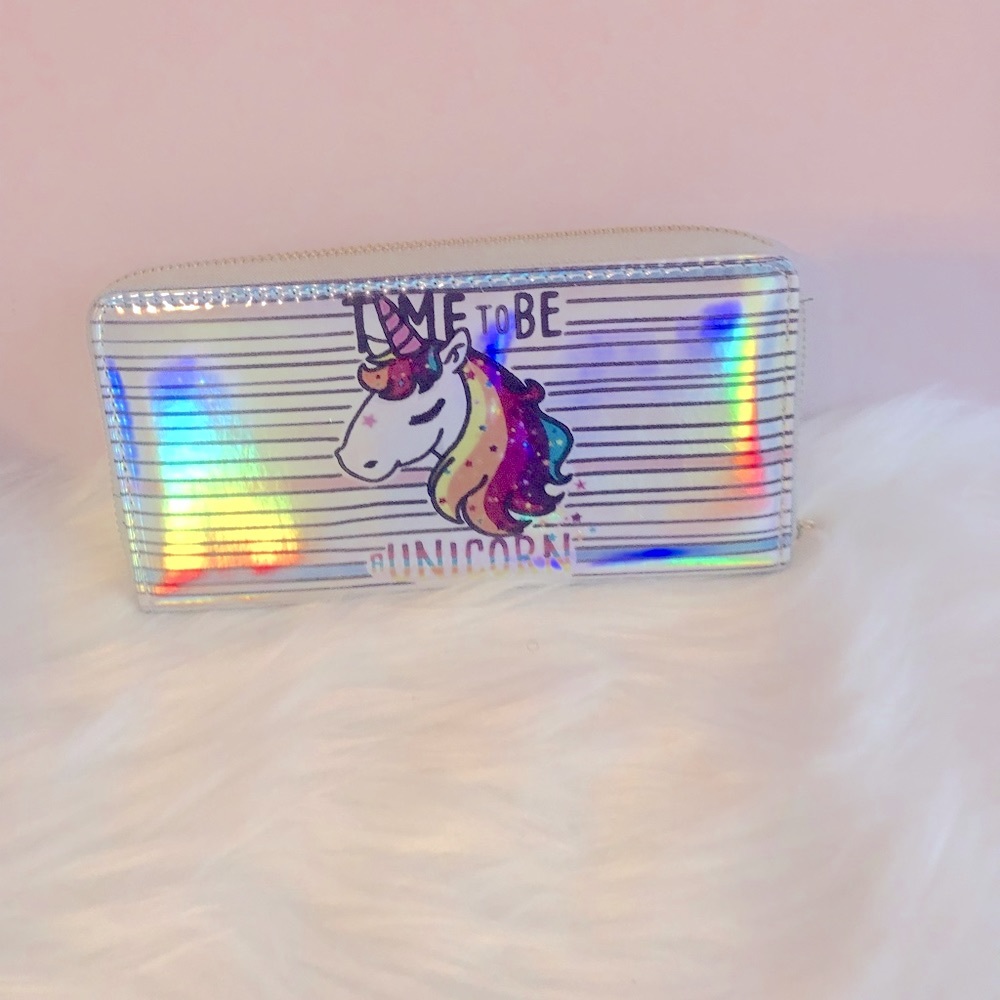 Iridescent Rainbow Unicorn Print Walllet
